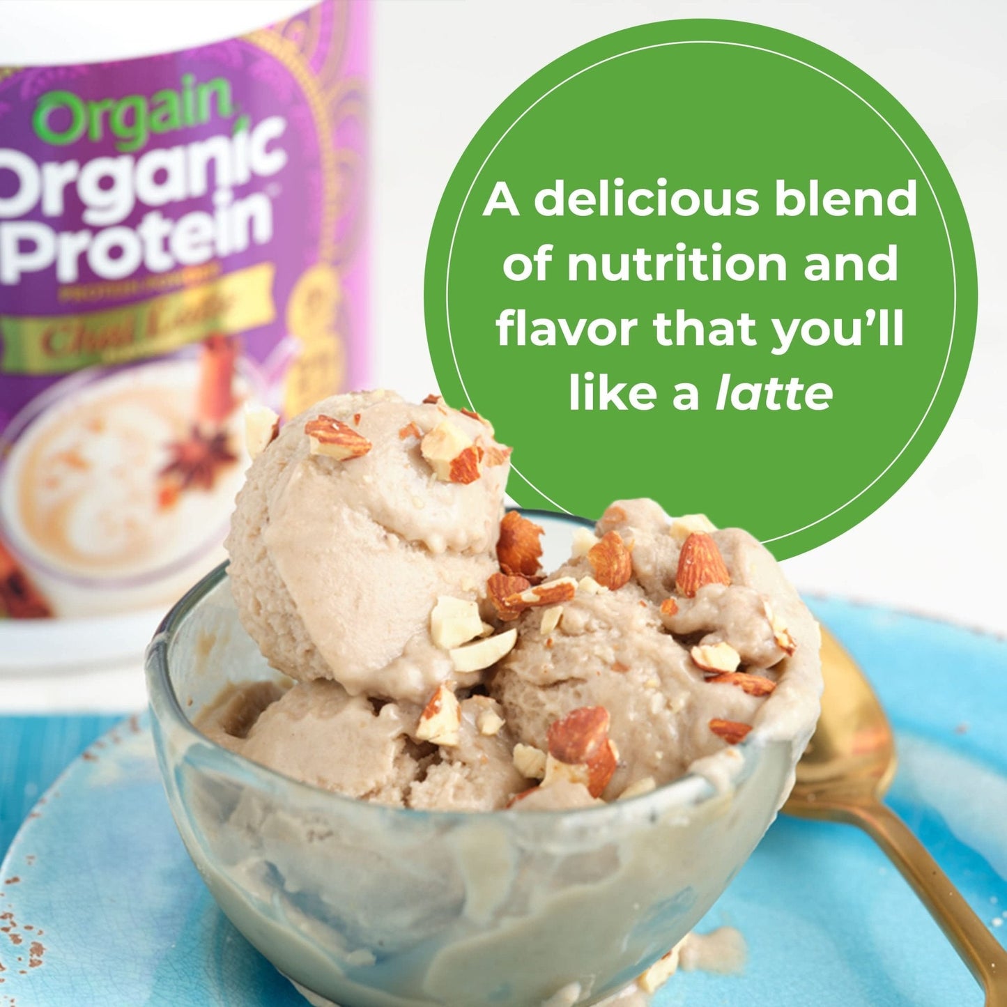 Orgain Organic Vegan Protein Powder, Chai Latte - 21g Plant Based Protein, Gluten Free - Maple Wellness Supplements
