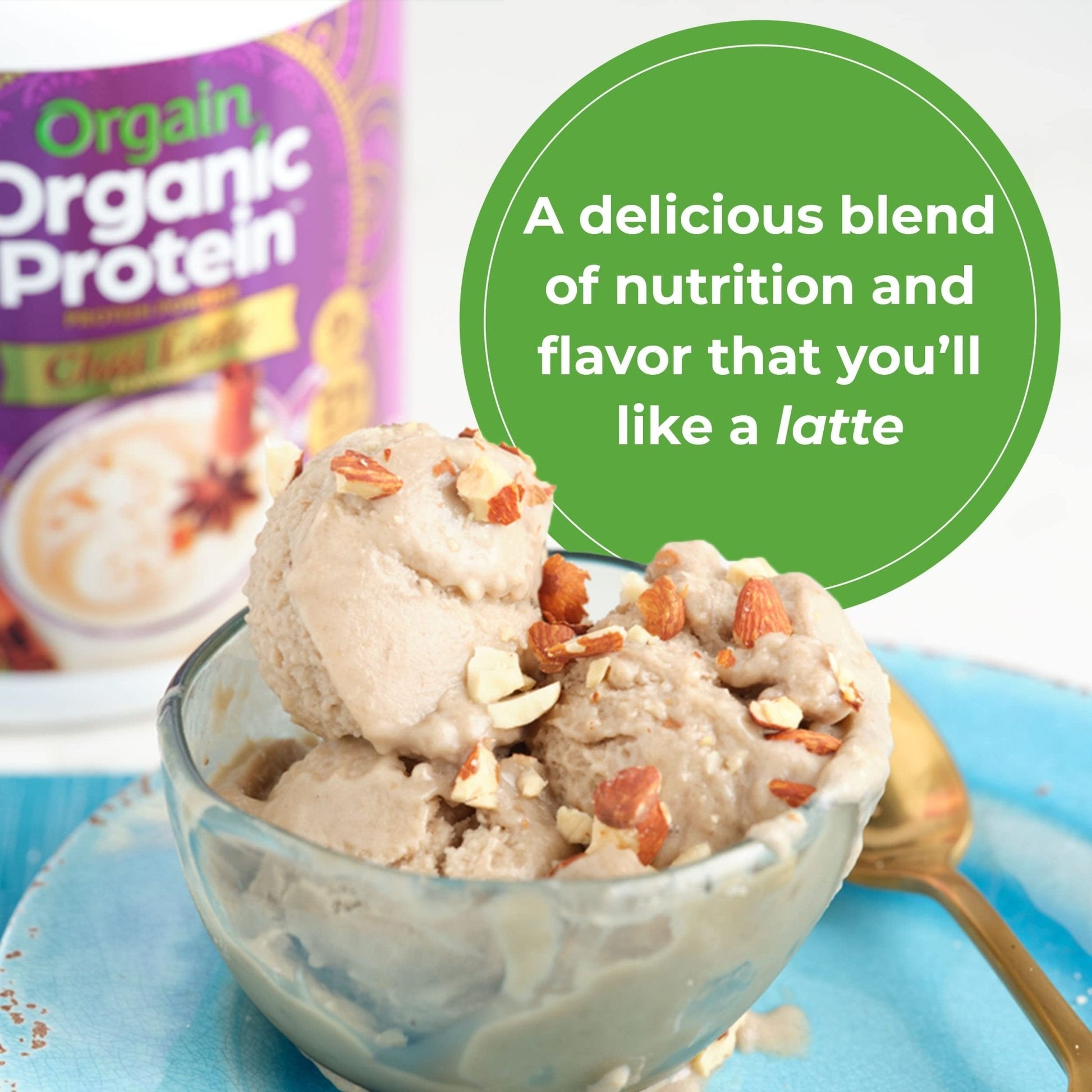 Orgain Organic Vegan Protein Powder, Chai Latte - 21g Plant Based Protein, Gluten Free - Maple Wellness Supplements