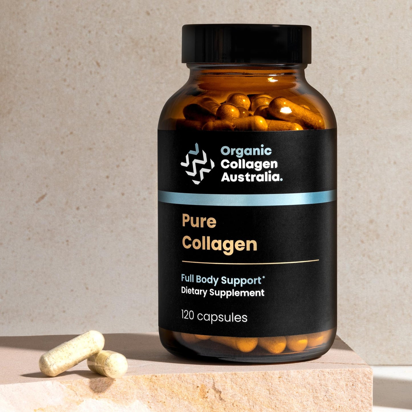 Organic Collagen Australia Pure Hydrolyzed Collagen Capsules – Bioavailable for Skin Elasticity, Hair Health, and Joint Support – Grass-Fed, Pasture-Raised, Paleo & Keto Friendly (120 Caps) - Maple Wellness Supplements