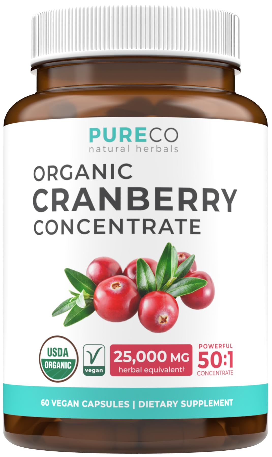 Organic Cranberry Pills - Vegan Supplement for Urinary Tract Health & Kidney Cleanse - Cranberry Pills for Women 500mg 50:1 Cranberry Concentrate Per Serving - Maple Wellness Supplements