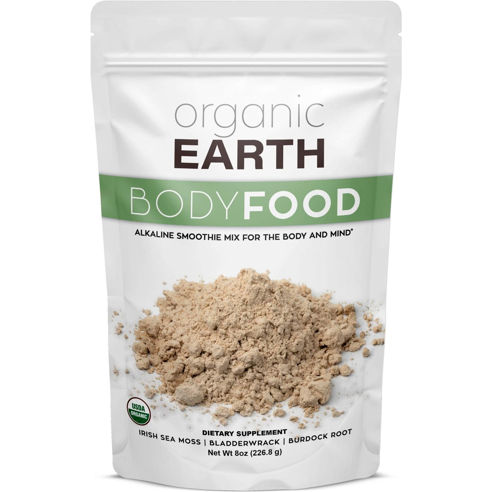 Organic Earth Irish Sea Moss Powder 8oz - Wildcrafted Sea Moss Organic with Bladderwrac - Maple Wellness Supplements