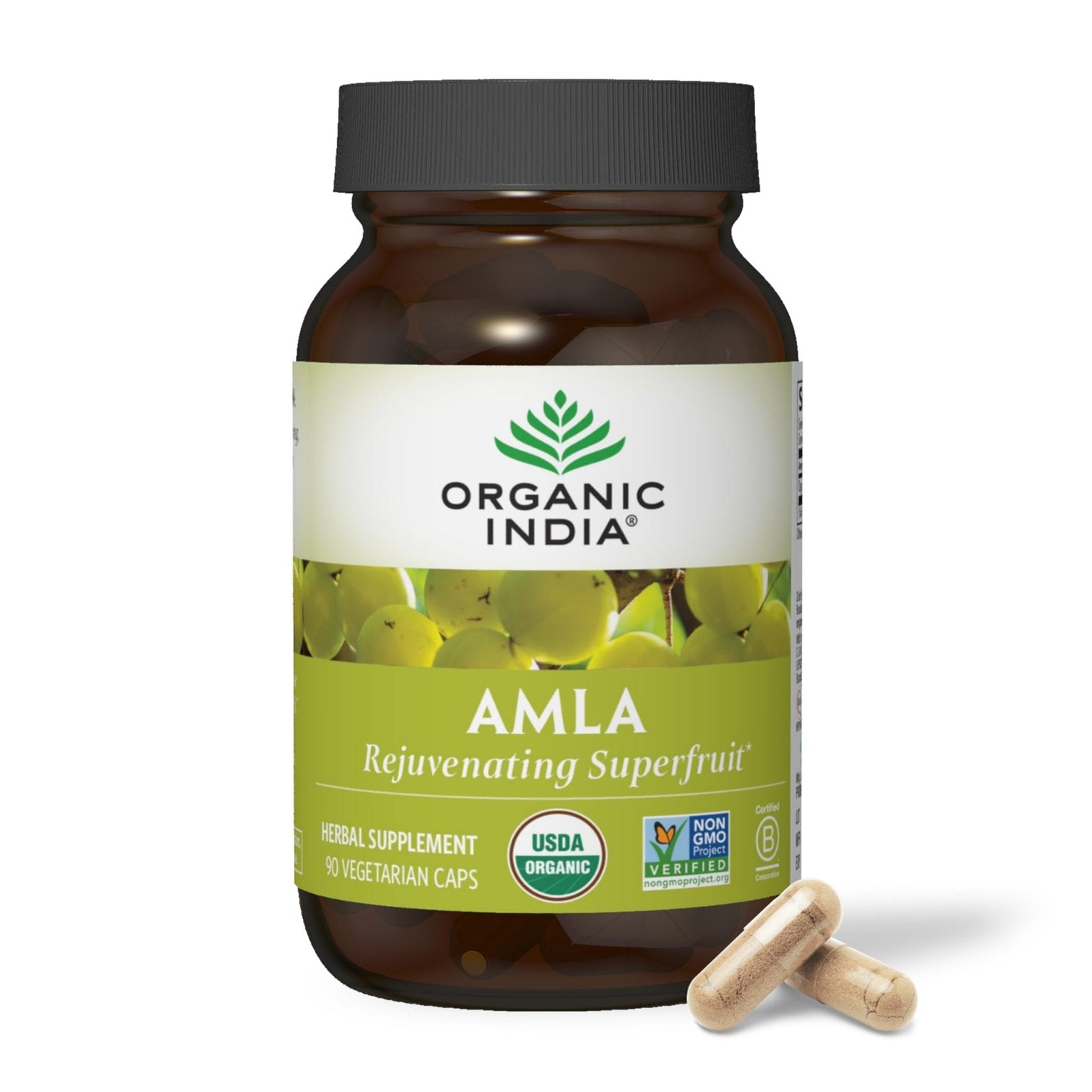 ORGANIC INDIA Amalaki Herbal Vitamin Supplement - Immune Support, Vitamin C, Vegan, Gluten-Free, Kosher, Ayurvedic, Antioxidant - Maple Wellness Supplements