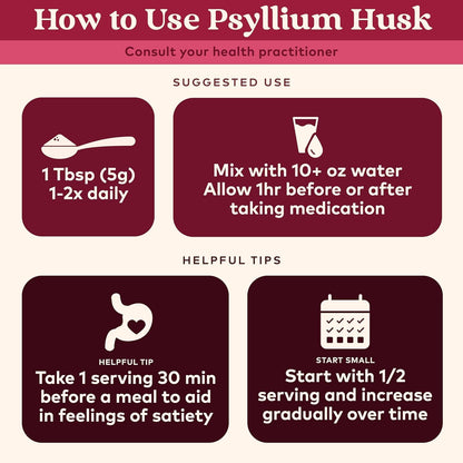 ORGANIC INDIA Psyllium Herbal Powder - Whole Husk Fiber, Vegan, Gluten-Free, USDA Certified Organic, Non-GM - Maple Wellness Supplements
