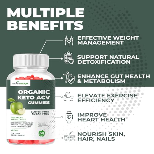 Organic Keto ACV Gummies Advanced Weight Loss - Gluten & Sugar Free Belly Fat Burner - Maple Wellness Supplements
