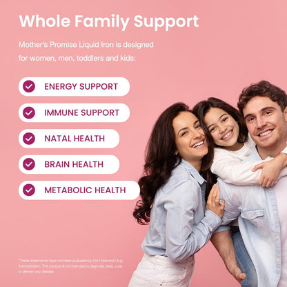 Organic Liquid Iron Supplement for Women, Men & Kids with Vitamin C | Sugar Free Natural Berry Flavor Non Constipating Vegan Ferrochel - Maple Wellness Supplements