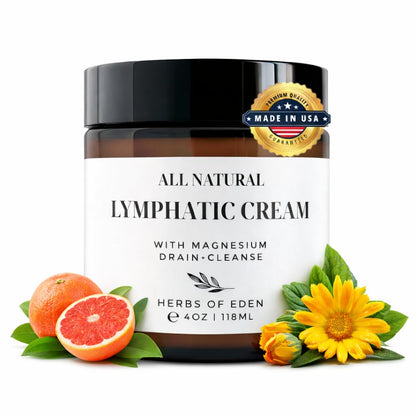 Organic Lymphatic Massage Cream with Magnesium – Natural Topical Cream | Stimulate Lymph Fluid | Family Owned, Made in USA - Maple Wellness Supplements