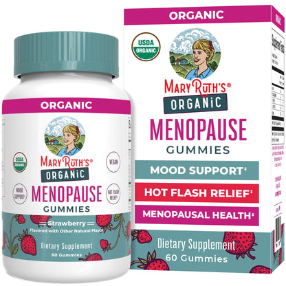 Organic Menopause Gummies by MaryRuth's | Menopause Supplements for Women | Mood Support | Hot Flash Relief | Maca Root | Black Cohosh | USDA Organic | Non-GMO | Vegan | 30 Servings - Maple Wellness Supplements