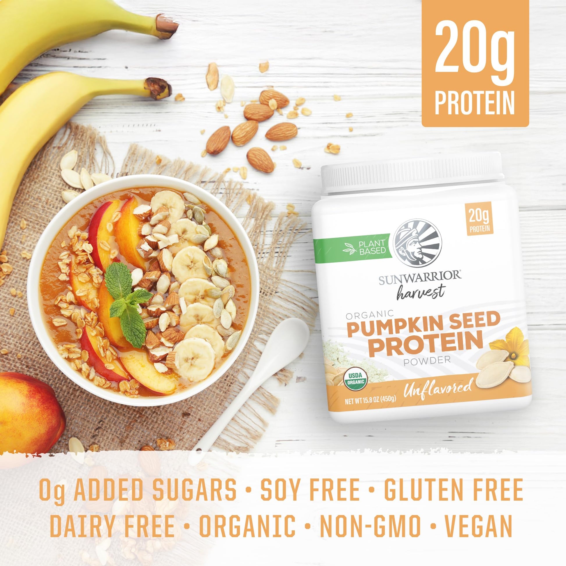 Organic Pumpkin Seed Protein Powder Cold Pressed, Simple Single-Ingredient Superfood Plant-Based, Easy to Digest All 9 Essential Amino Acids Mild Flavor for Smoothies - Maple Wellness Supplements
