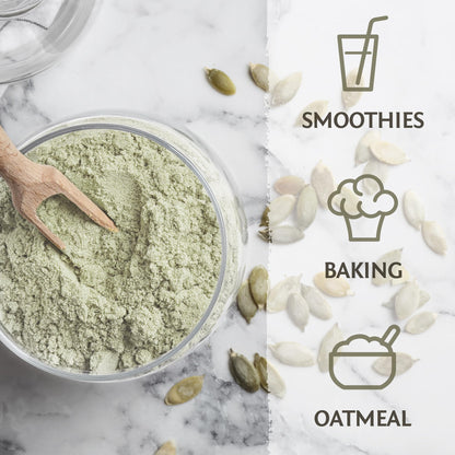 Organic Pumpkin Seed Protein Powder Cold Pressed, Simple Single-Ingredient Superfood Plant-Based, Easy to Digest All 9 Essential Amino Acids Mild Flavor for Smoothies - Maple Wellness Supplements