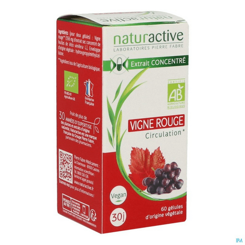 Organic red vine - 60 capsules - NATURACTIVE - Maple Wellness Supplements