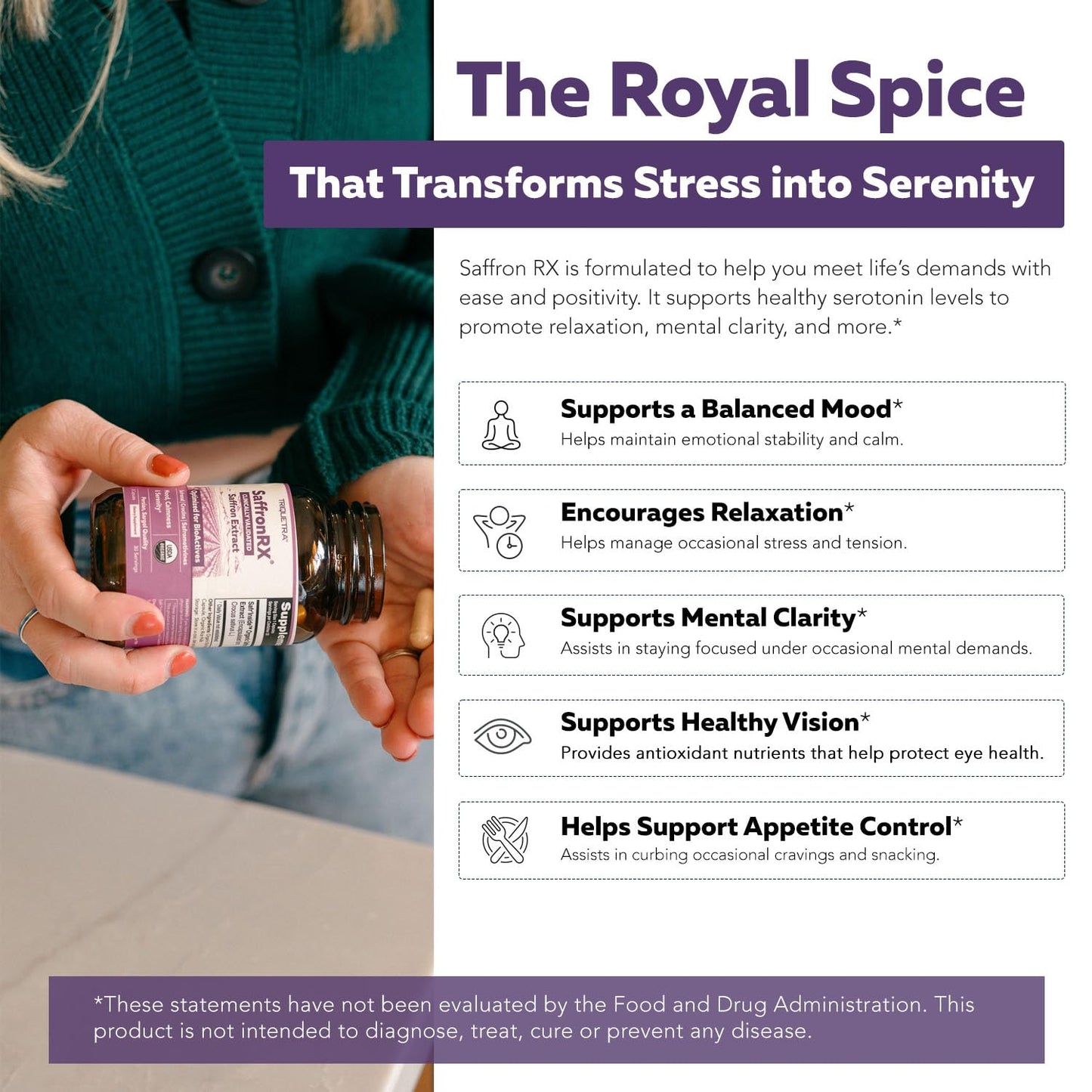 Organic Saffron Extract: Optimized Extract with Safromotivines, Safranal, and Crocins – Clinically Studied | Premium Persian Sargol Quality | Supports Mood, - Maple Wellness Supplements