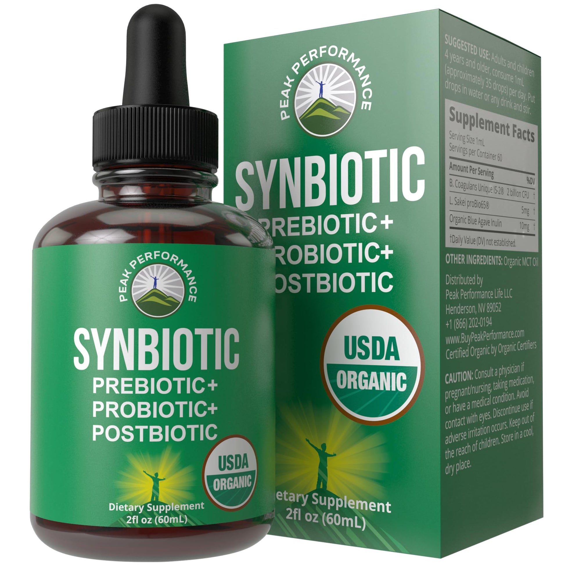 Organic Synbiotic = Prebiotics + Probiotics + Postbiotics 3-in-1 Supplement for Women, Men, & Kids. Pre, Pro, & Post Biotics Liquid Drops for Gut + Microbiome Balance. Made in USA, Vegan, Zero Sugar - Maple Wellness Supplements
