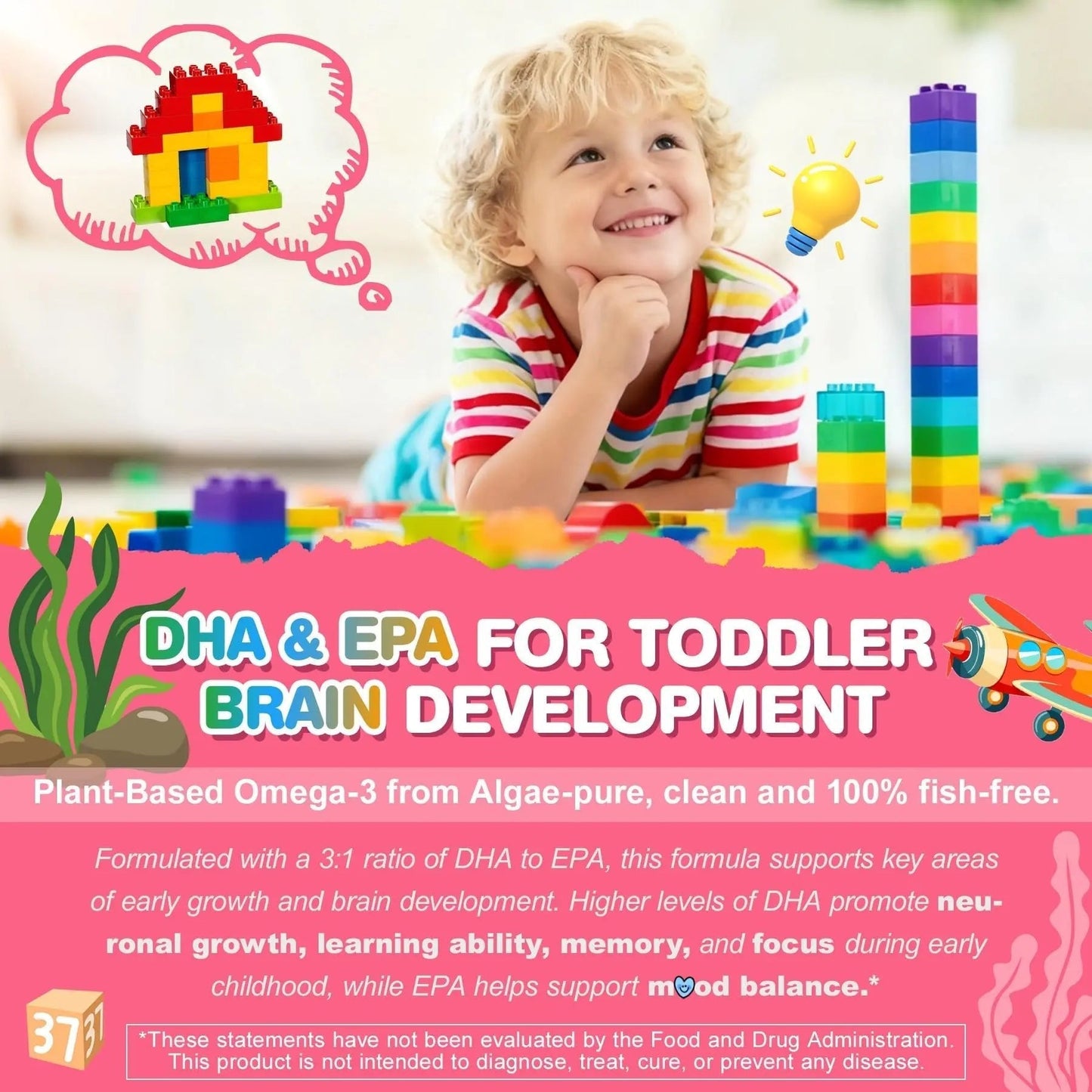Organic Toddler Multivitamin Gummies + Omega-3 (DHA/EPA), Postbiotics | kids 2+ multivitamin | Vitamins A C D3 Methyl B12 Folate Zinc - Maple Wellness Supplements