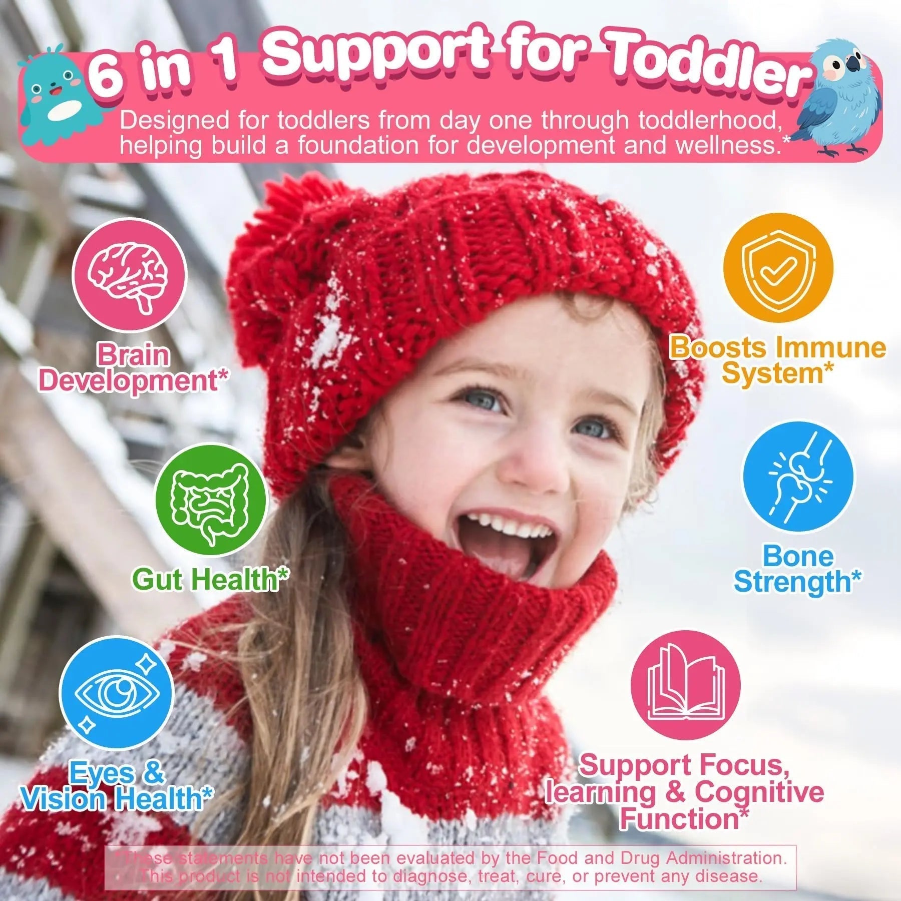 Organic Toddler Multivitamin Gummies + Omega-3 (DHA/EPA), Postbiotics | kids 2+ multivitamin | Vitamins A C D3 Methyl B12 Folate Zinc - Maple Wellness Supplements
