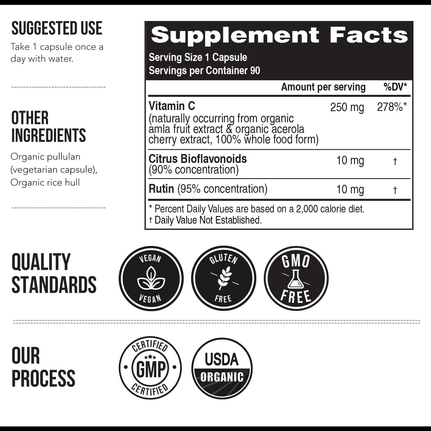 Organic Vitamin C | Whole Food Vitamin C from Fruit Plus Absorption Enhancing Cofactors - Vegan, Enhanced Bioavailability - Immune Support - Maple Wellness Supplements