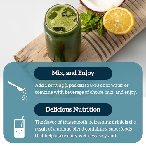 Organifi: GO Packs - Green Juice - Organic Superfood Supplement Powder - 15 Servings - Maple Wellness Supplements