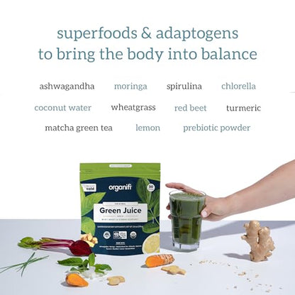 Organifi Green Juice - Organic Superfood Powder - 90-Day Supply - Organic Vegan Greens - Maple Wellness Supplements