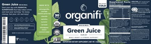 Organifi Green Juice - Organic Superfood Powder - 90-Day Supply - Organic Vegan Greens - Maple Wellness Supplements