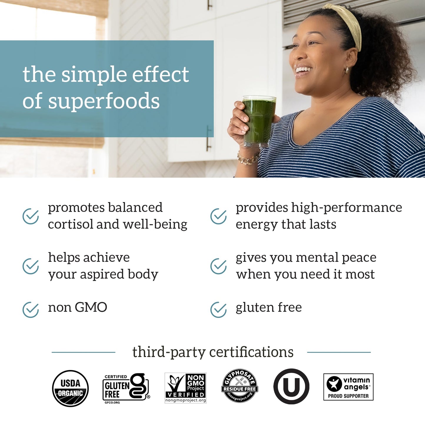 Organifi Green Juice - Powder Supplement with Organic Spirulina, Ashwagandha - Maple Wellness Supplements