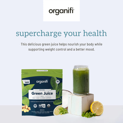 Organifi Green Juice - Powder Supplement with Organic Spirulina, Ashwagandha - Maple Wellness Supplements