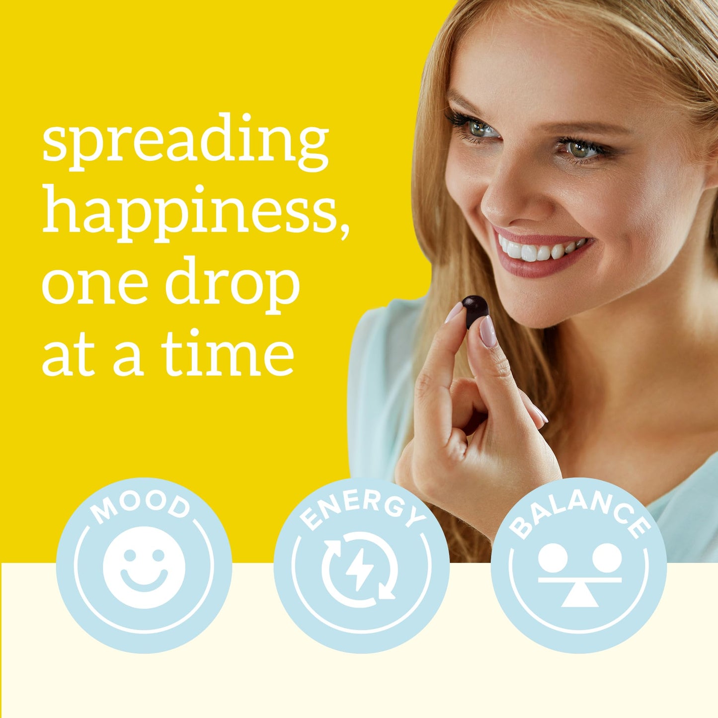 Organifi Happy Drops - Daily Superfood Happy Gummies for Adults - Mood Support Supplement for Balance, Bliss, Energy and Taking the Edge Off - Sweet Lemon Flavor - 60 Gummies - Maple Wellness Supplements