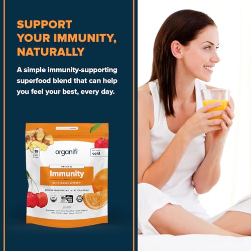 Organifi Immunity - Organic Superfood Immunity Support - 15 Single Serve Packets - Maple Wellness Supplements