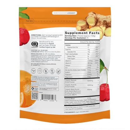 Organifi Immunity - Organic Superfood Immunity Support - 15 Single Serve Packets - Maple Wellness Supplements