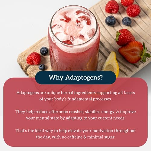 Organifi Red Juice - Vegan Energy Powder - Berry-Flavored Adaptogen Drink - Caffeine - Maple Wellness Supplements