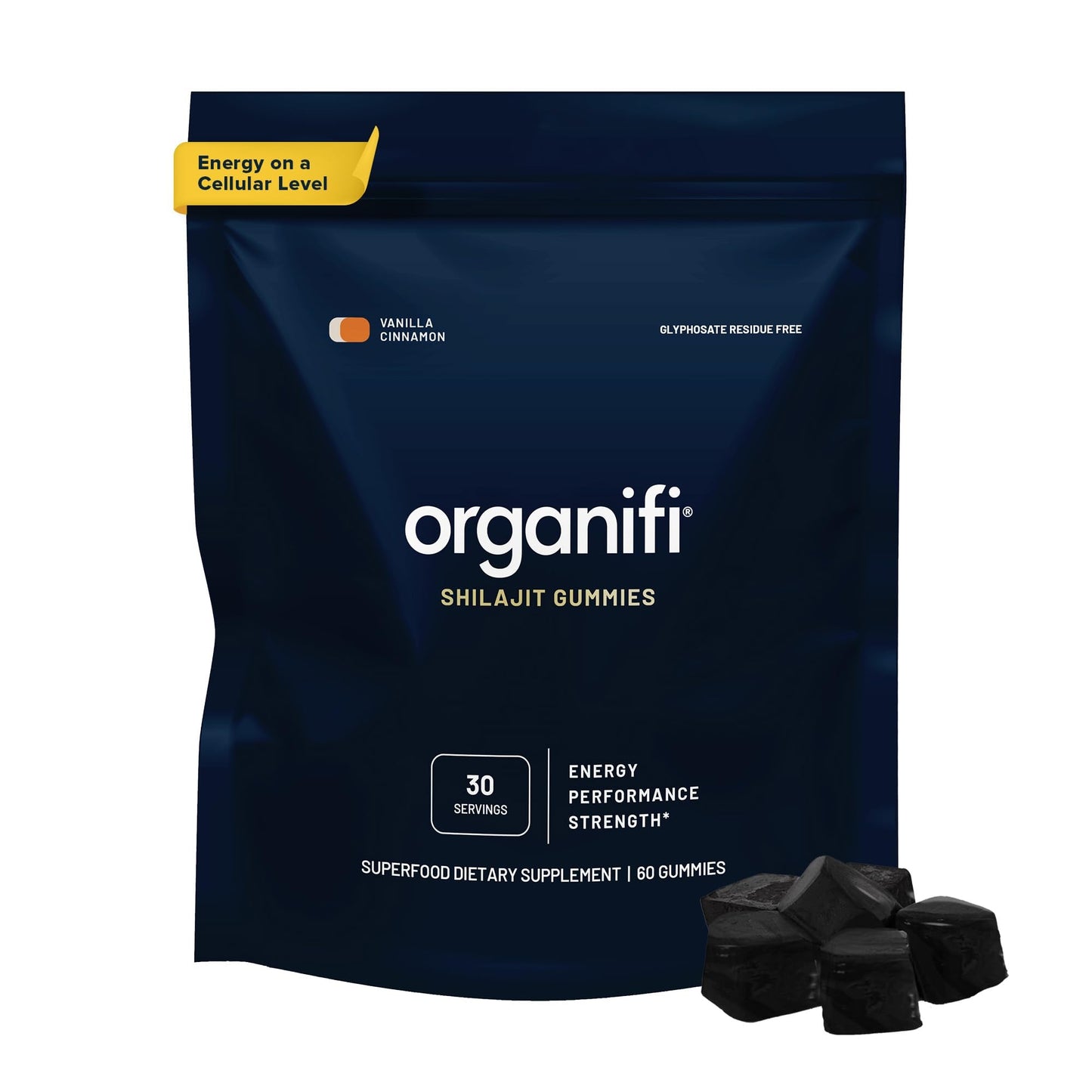 Organifi - Shilajit Gummies - Supports Natural Energy and Strength - Vanilla Cinnamon - Maple Wellness Supplements