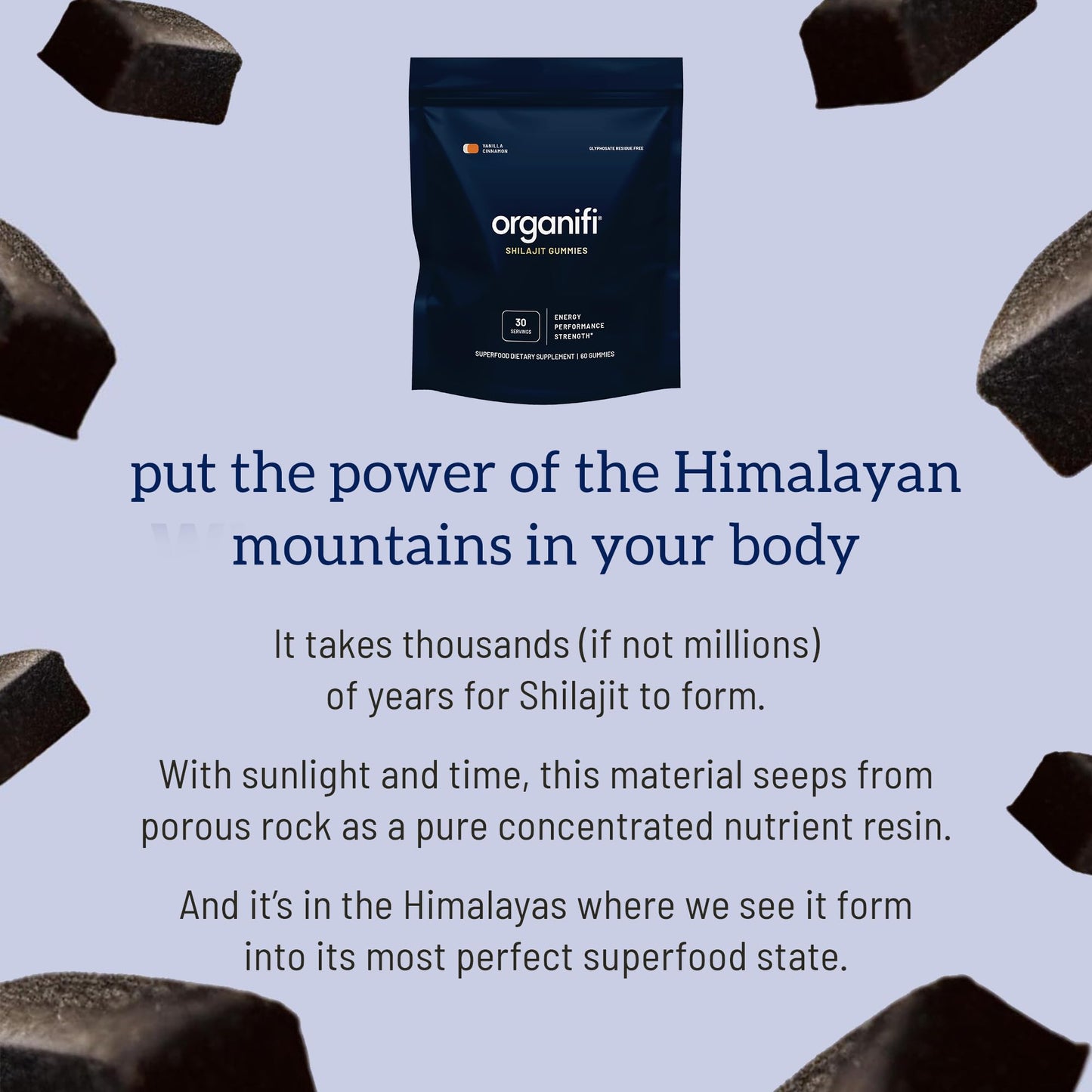 Organifi - Shilajit Gummies - Supports Natural Energy and Strength - Vanilla Cinnamon - Maple Wellness Supplements
