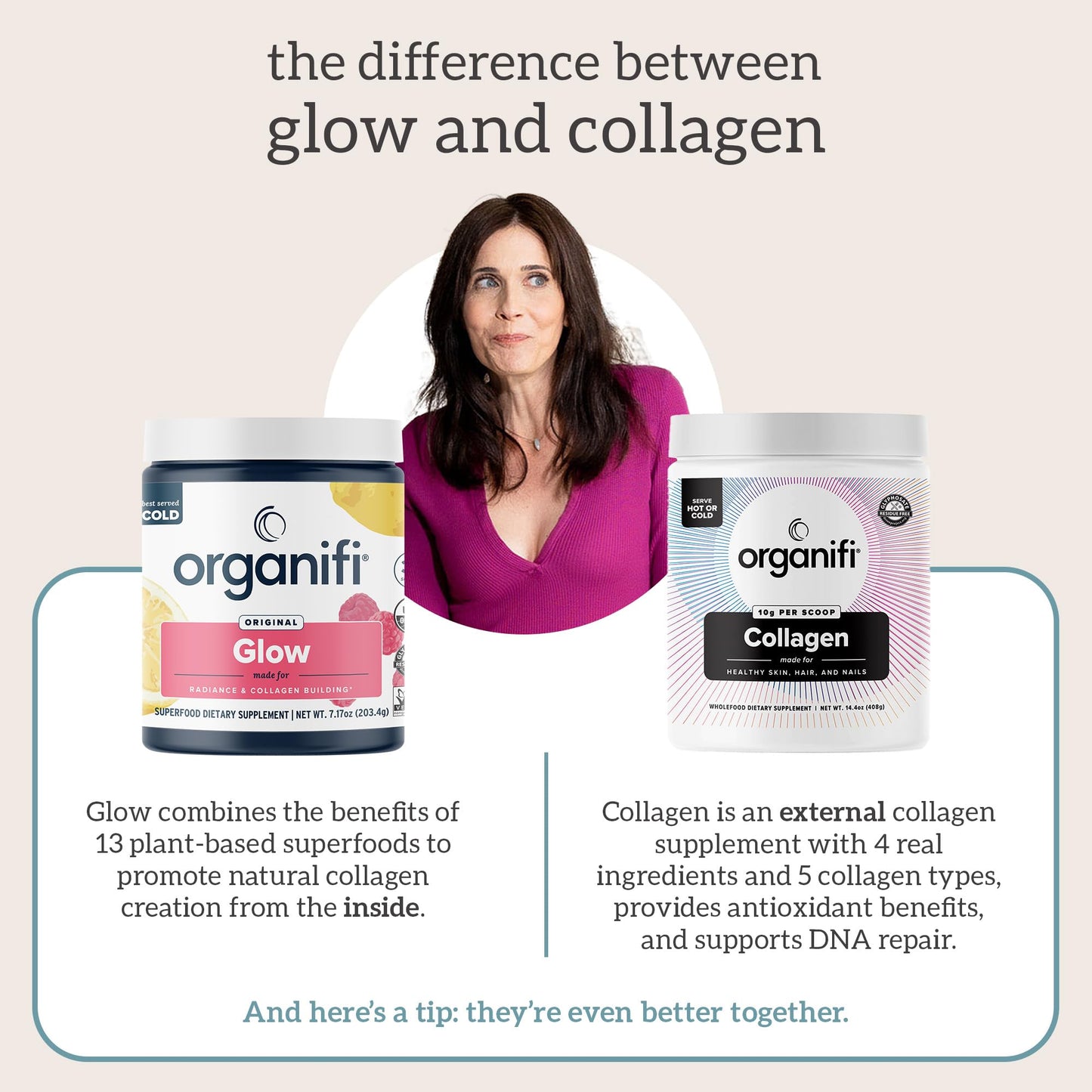 Organifi Unflavored Collagen Powder - Supports Stronger Skin, Nail, and Hair, 40 Servings - Maple Wellness Supplements