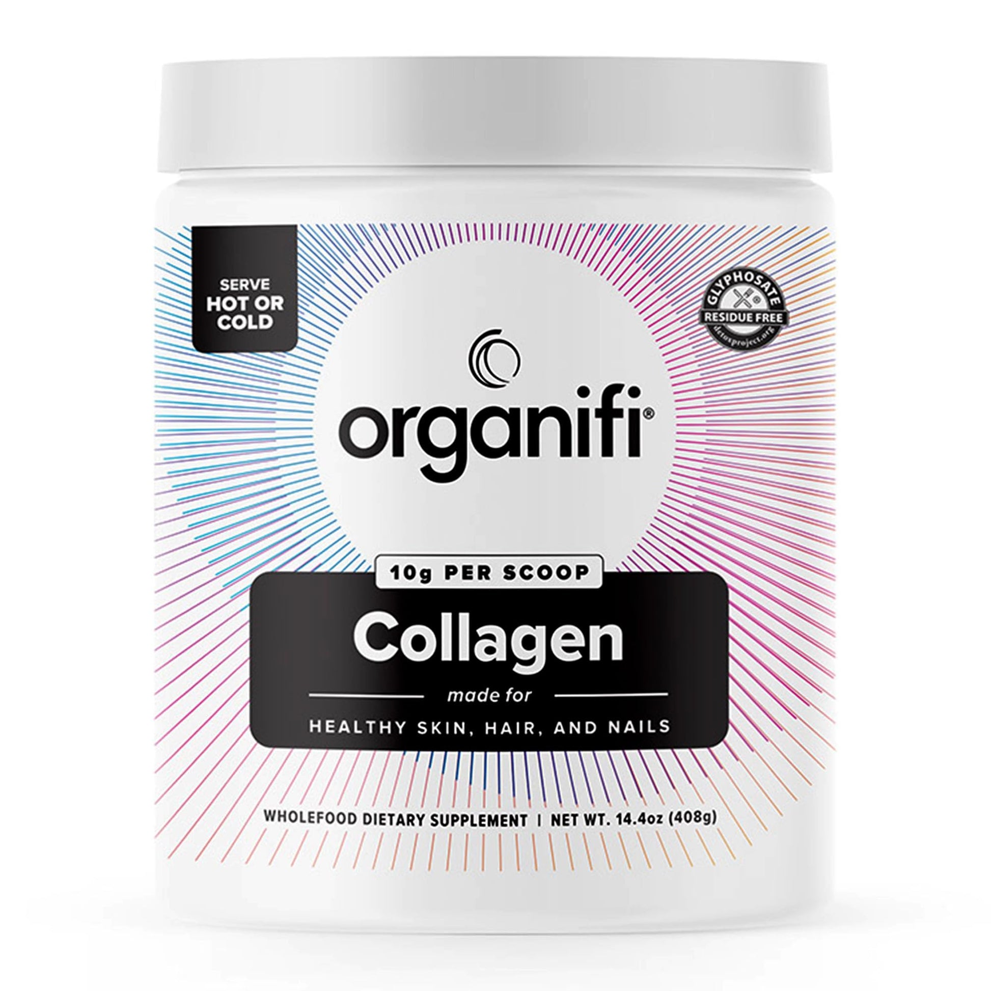 Organifi Unflavored Collagen Powder - Supports Stronger Skin, Nail, and Hair, 40 Servings - Maple Wellness Supplements