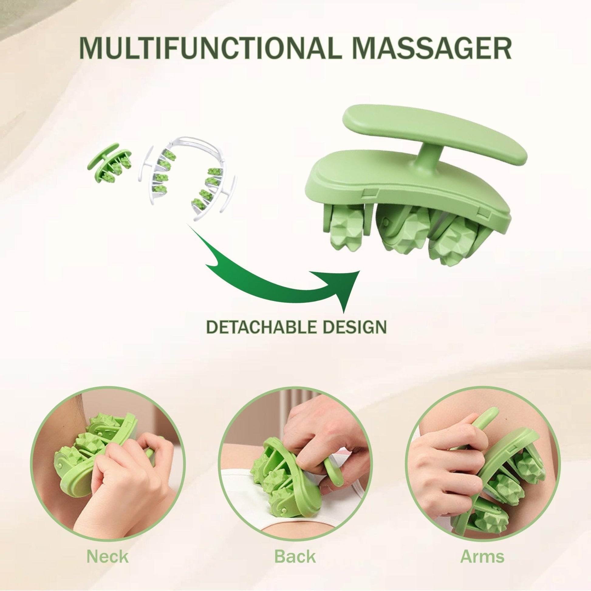 Osmibe Cellulite Manual Massager - Lymphatic Drainage Massager with Detachable Handles - Reduce Cellulite and Stretch Marks on Legs and Body - Maple Wellness Supplements