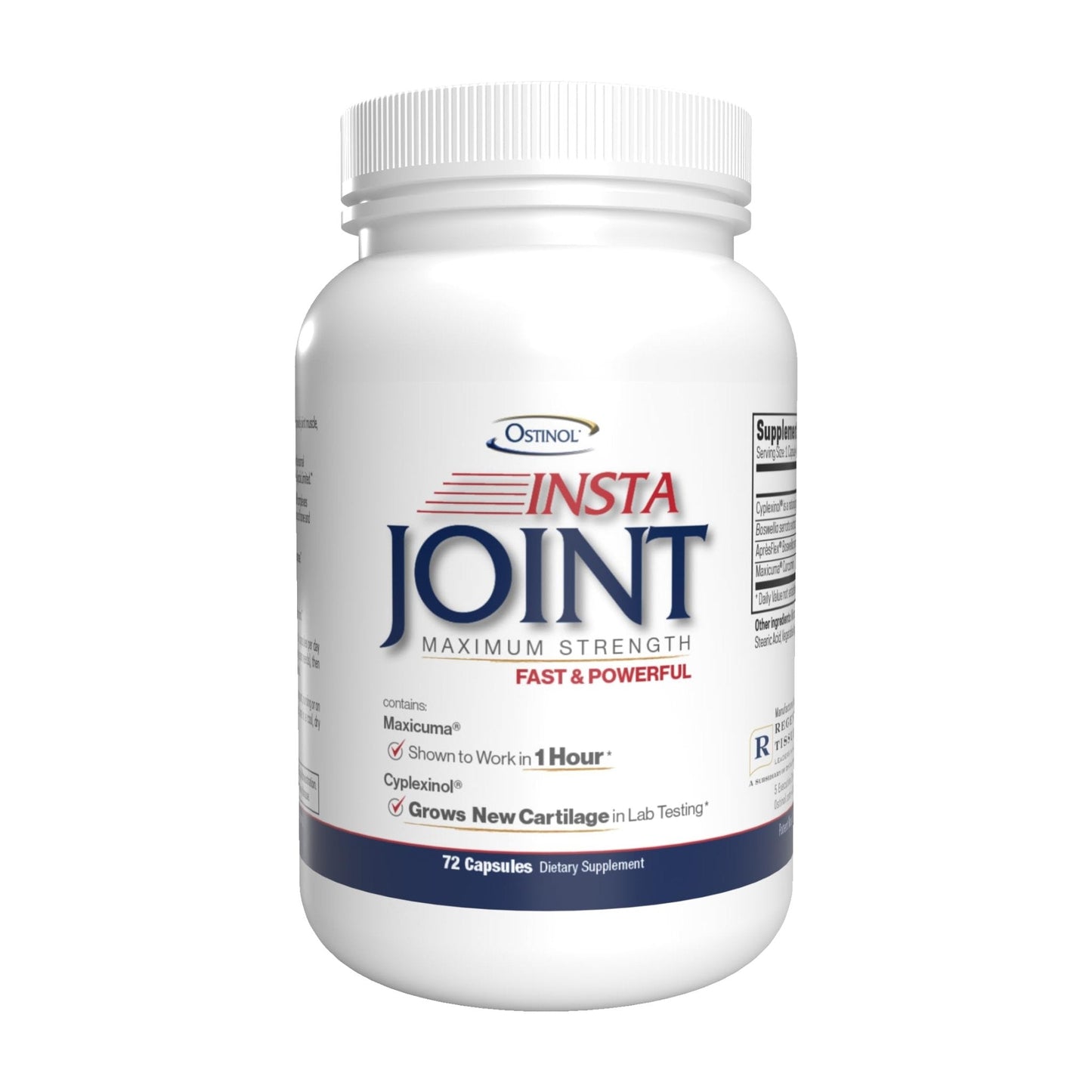Ostinol Insta Joint Maximum Strength – Advanced Joint Support Capsules with Cyplexinol®, Maxicuma®, ApresFlex® & Boswellia – Supports Cartilage, Flexibility & Mobility – 72 Capsules - Maple Wellness Supplements