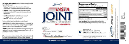 Ostinol Insta Joint Maximum Strength – Advanced Joint Support Capsules with Cyplexinol®, Maxicuma®, ApresFlex® & Boswellia – Supports Cartilage, Flexibility & Mobility – 72 Capsules - Maple Wellness Supplements