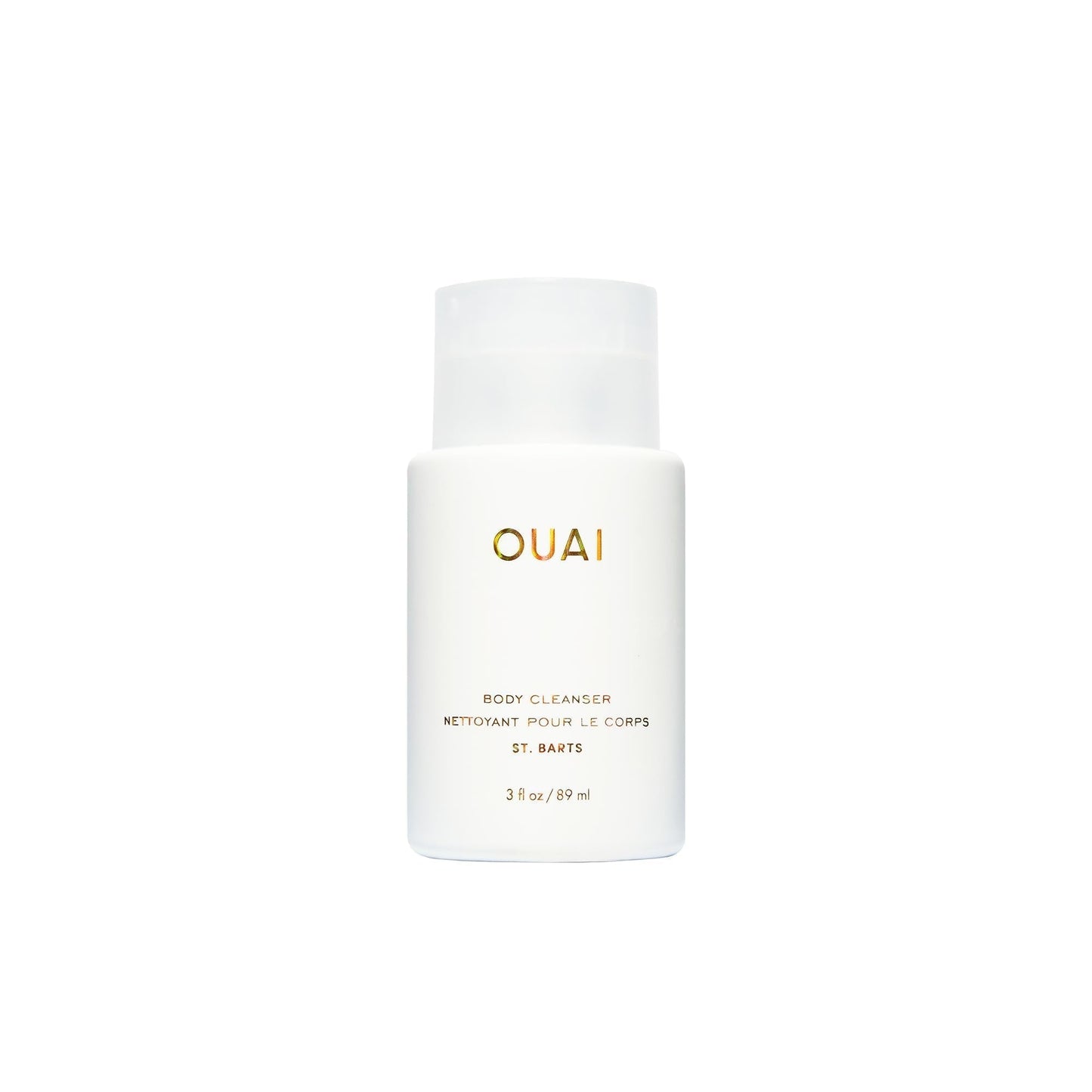 OUAI Body Cleanser, St. Barts Travel Size - Foaming Body Wash with Jojoba Oil & Rosehip Oil to Hydrate, Balance & Soften Skin - Paraben, Phthalate & Sulfate Free Skin Care Products (3 fl oz) - Maple Wellness Supplements