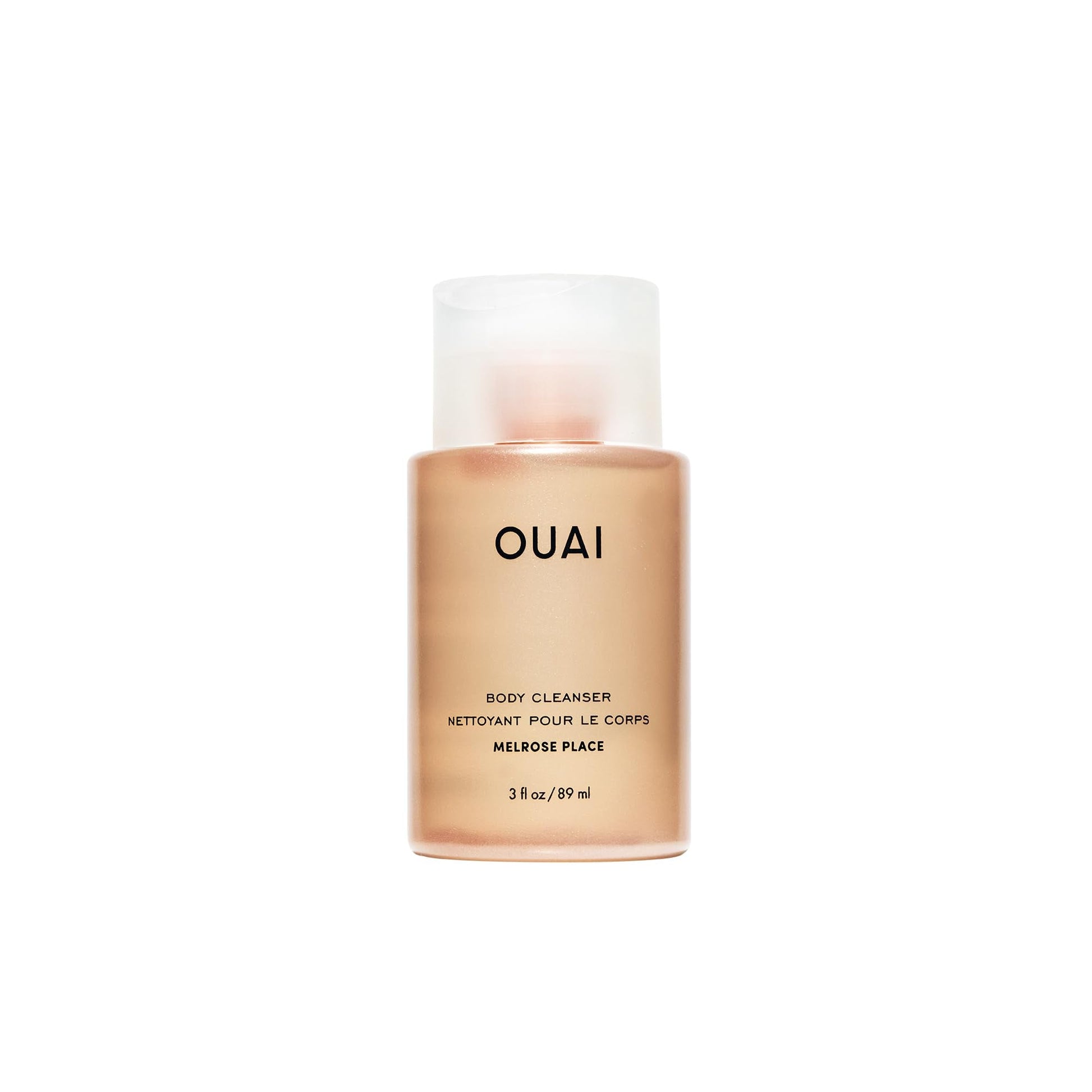 OUAI Body Cleanser Travel Size, Melrose Place - Foaming Body Wash with Jojoba Oil & Rosehip Oil to Hydrate, Balance & Soften Skin - Paraben, Phthalate, Sulfate Free Skin Care Products (3 Fl Oz) - Maple Wellness Supplements