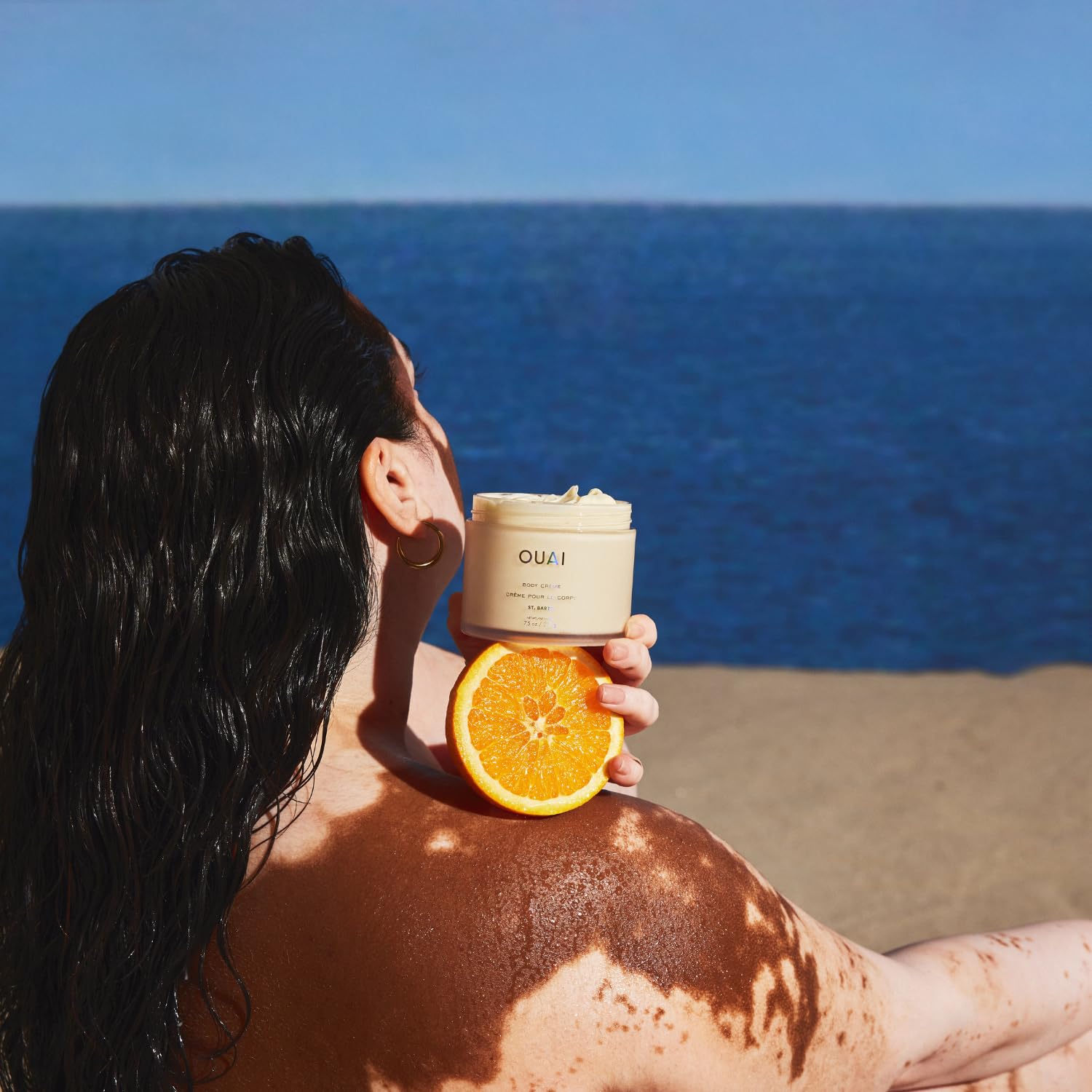 OUAI Body Cream, St. Barts - Hydrating Whipped Body Cream with Cupuaçu Butter, Coconut Oil and Squalane - Softens Skin and Delivers Healthy-Looking Glow - Sulfate-Free Skin Care (7.5 Oz) - Maple Wellness Supplements