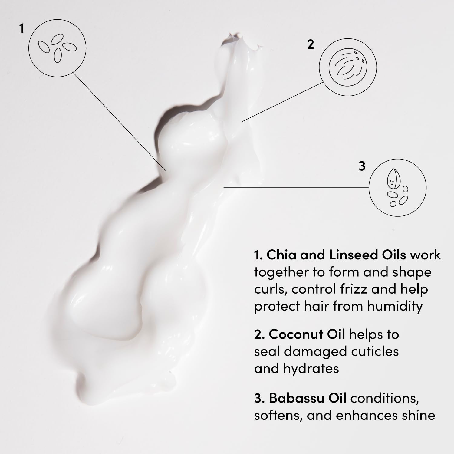 OUAI Curl Cream - Curl Defining Cream with Chia & Linseed Oil - Enhances Definition, Hydration & Shine - Tames Frizz & Protects from Humidity - Silicone-Free Curly Hair Products for Women (8 oz) - Maple Wellness Supplements