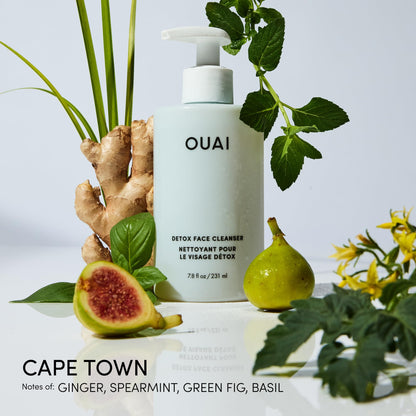 OUAI Detox Facial Cleanser - Deep Cleansing Face Wash with Glycolic Acid, Niacinamide & PHA - Removes Sweat, Dirt & Oil Without Drying - Gentle Face Cleanser for Post-Workout (7.8 Fl Oz) - Maple Wellness Supplements