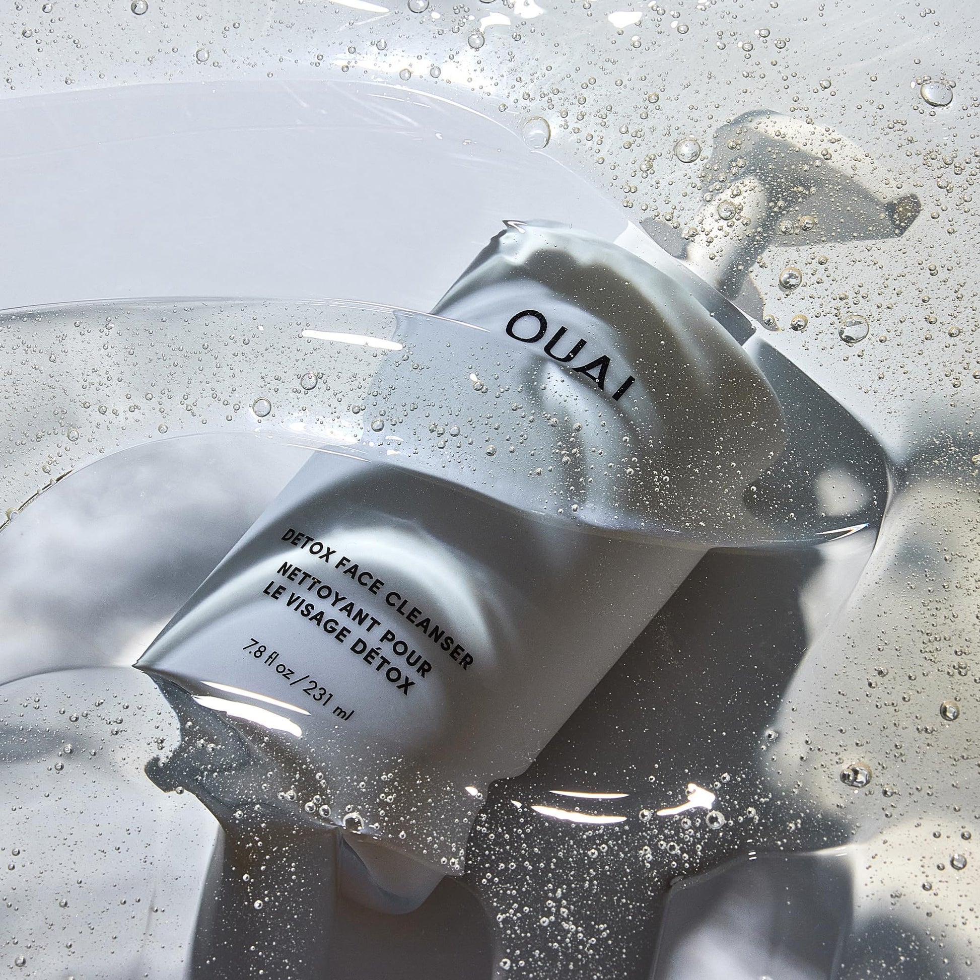 OUAI Detox Facial Cleanser - Deep Cleansing Face Wash with Glycolic Acid, Niacinamide & PHA - Removes Sweat, Dirt & Oil Without Drying - Gentle Face Cleanser for Post-Workout (7.8 Fl Oz) - Maple Wellness Supplements