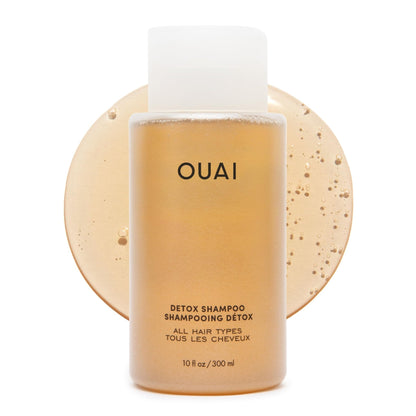 OUAI Detox Shampoo - Clarifying Shampoo for Build Up, Dirt, Oil, Product and Hard Water - Apple Cider Vinegar & Keratin for Clean, Refreshed Hair - Sulfate-Free Hair Care (10 oz) - Maple Wellness Supplements