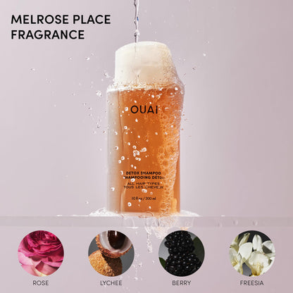 OUAI Detox Shampoo & Medium Hair Conditioner Bundle - Clarifying Shampoo for Build Up, Dirt, Oil, Product and Hard Water & Hydrating Conditioner for Medium Hair (2 Count) - Maple Wellness Supplements