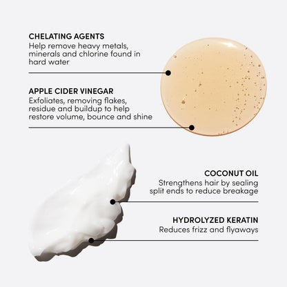 OUAI Detox Shampoo & Medium Hair Conditioner Bundle - Clarifying Shampoo for Build Up, Dirt, Oil, Product and Hard Water & Hydrating Conditioner for Medium Hair (2 Count) - Maple Wellness Supplements