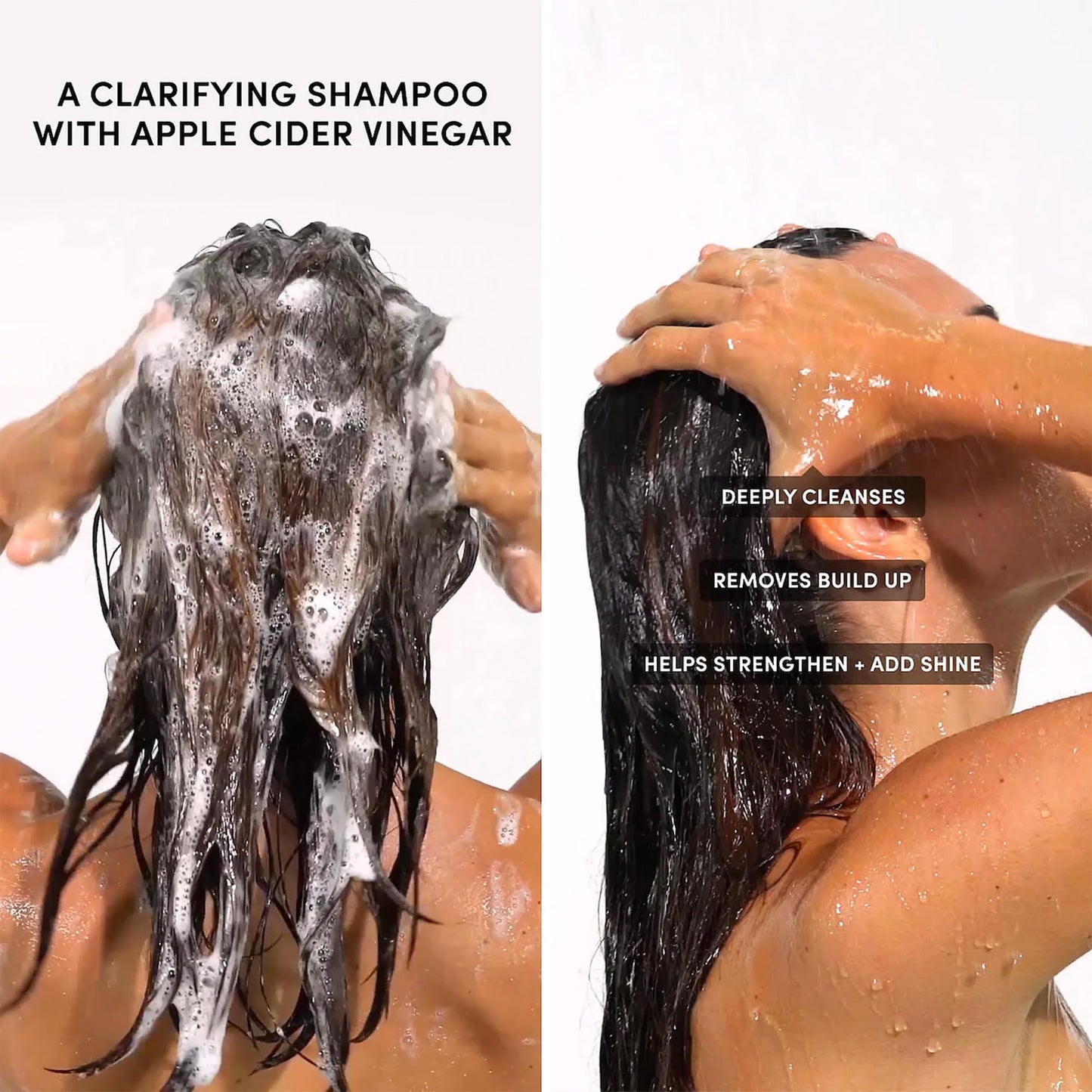 OUAI Detox Shampoo + Refill - Clarifying Shampoo for Build Up, Oil, Product & Hard Water - Apple Cider Vinegar & Keratin for Clean, Refreshed Hair - Sulfate Free Hair Care (2 Count, 10 Oz/32 Oz) - Maple Wellness Supplements