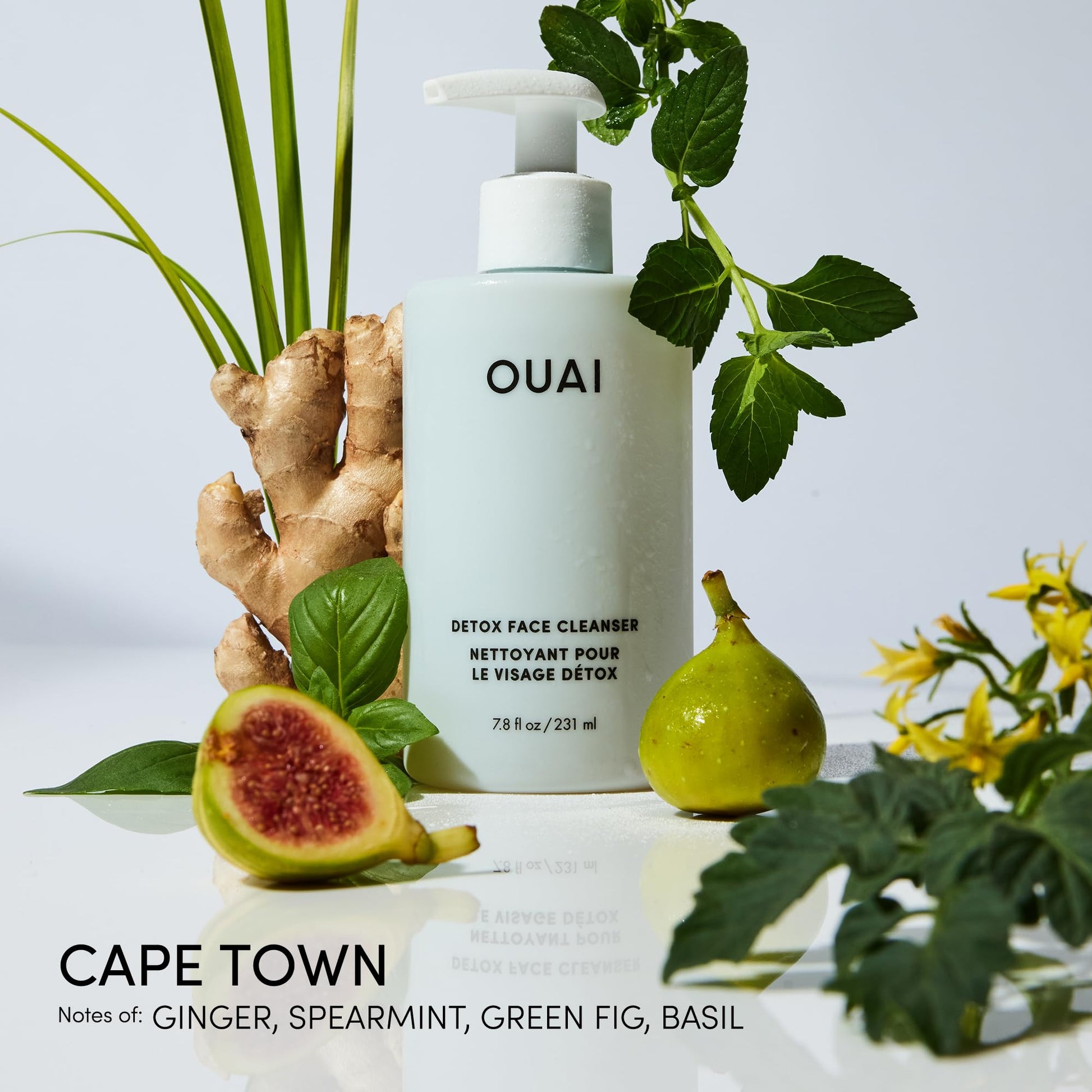 OUAI Detox Shower Routine Bundle - Gentle Detox Face Cleanser (7.8 Oz) and Clarifying Shampoo with Apple Cider Vinegar (10 Oz) - Removes Dirt, Oil, Product, Makeup, and Sunscreen - 2-Piece Bundle - Maple Wellness Supplements
