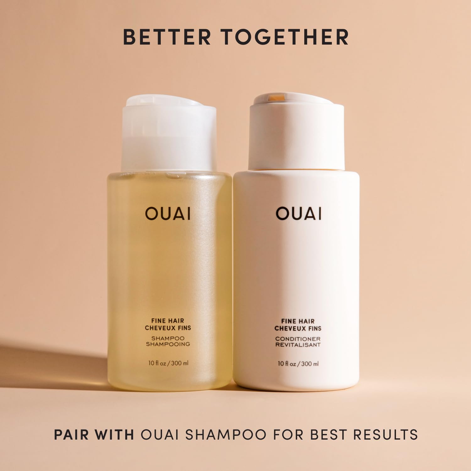 OUAI Fine Hair Conditioner Refill - Volumizing Conditioner Made with Keratin, Biotin and Chia Seed Oil - Adds Softness, Bounce and Volume - Free from Parabens, Sulfates, and Phthalates (32 Oz) - Maple Wellness Supplements