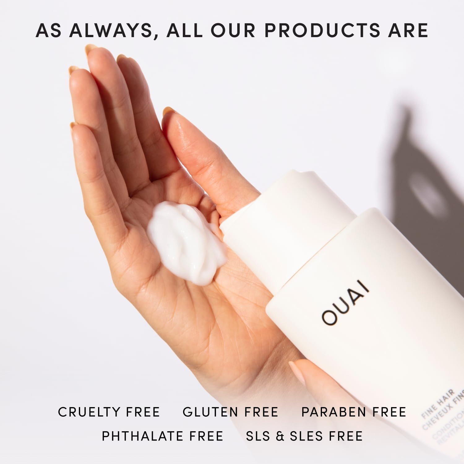 OUAI Fine Hair Conditioner Refill - Volumizing Conditioner Made with Keratin, Biotin and Chia Seed Oil - Adds Softness, Bounce and Volume - Free from Parabens, Sulfates, and Phthalates (32 Oz) - Maple Wellness Supplements