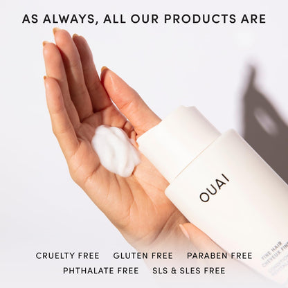 OUAI Fine Hair Conditioner Refill - Volumizing Conditioner Made with Keratin, Biotin and Chia Seed Oil - Adds Softness, Bounce and Volume - Free from Parabens, Sulfates, and Phthalates (32 Oz) - Maple Wellness Supplements