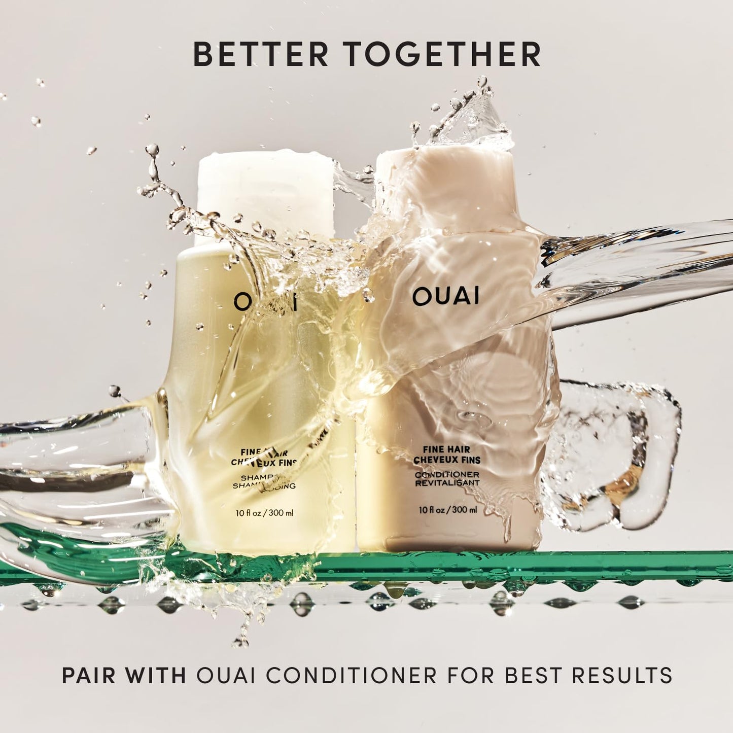 OUAI Fine Hair Shampoo Refill - Volumizing Shampoo for Fine Strands - Made with Biotin, Keratin & Chia Seed Oil - Strengthens, Nourishes & Thickens - Color-Safe & Sulfate Free Hair Care (32 Fl oz) - Maple Wellness Supplements